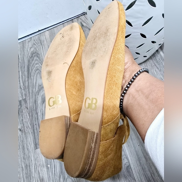 Gianni Bini Brown Strapped Leather Ankle Flats Size 7.5M🌴 - Picture 10 of 11